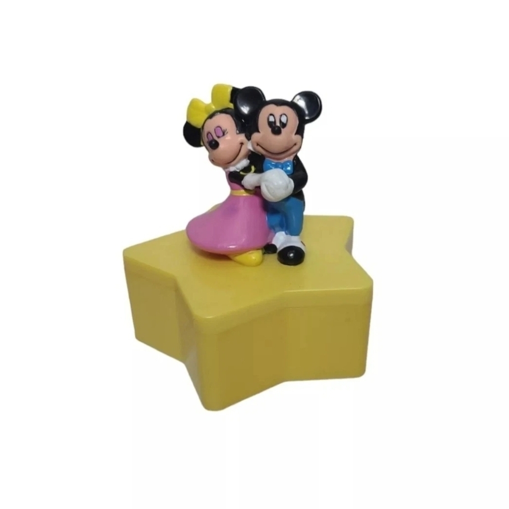 Vintage Avon Mickey & Minnie in Hollywood Jewerly Organizer Box Star Shape 1989